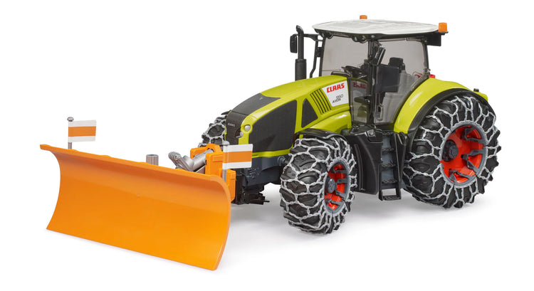 Bruder Toys #03018 Claas Axion 950 with Snow Chains and Plow Blade - Brand New!