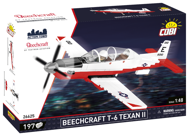 Cobi Blocks #26625 Beechcraft T-6 Texan II Turboprop Red/White