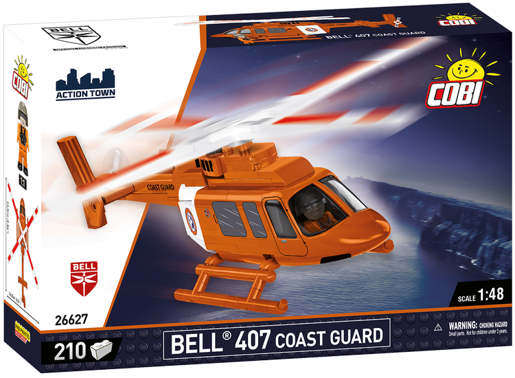 Cobi Toys #26627 Bell 407 Coast Guard Helicopter - Brand New!