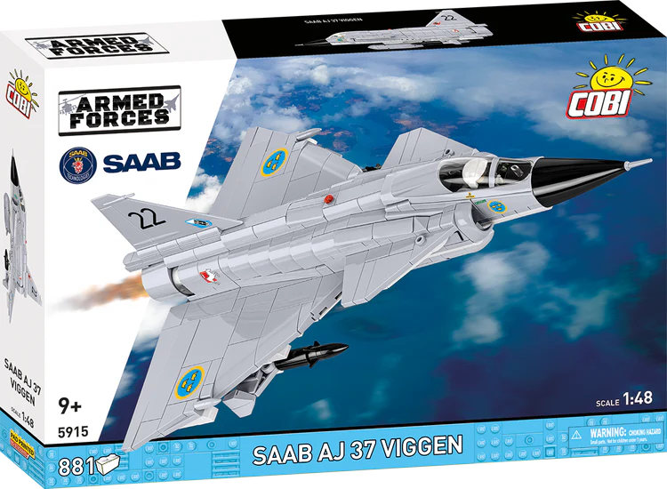COBI Toys #5915 SAAB AJ 37 Viggen Jet Fighter - Brand New!