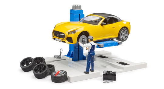 Bruder Toys #62112 bWorld Car Service with Roadster - Brand New!