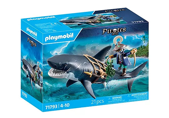 Playmobil #71793 Giant Shark with Pirate - Brand New!