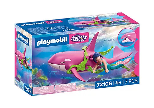 Playmobil #72106 Orca with Mermaid - Brand New!