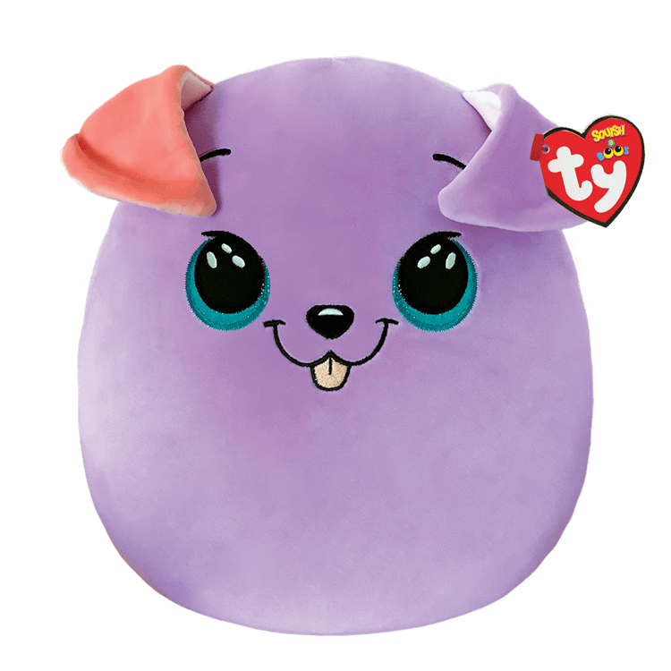 TY Squishy Beanies Bitsy the Purple Dog - Brand New!