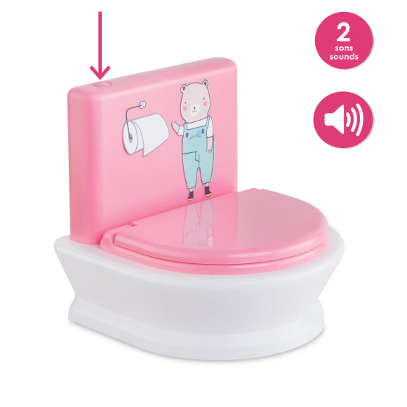 Corolle Dolls #140480 Interactive Toilet for 12"/14" baby doll - Brand New!
