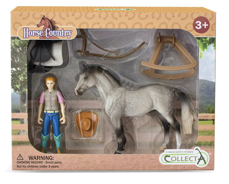Breyer #84245 CollectA Western Rider and Horse Set - Brand New!
