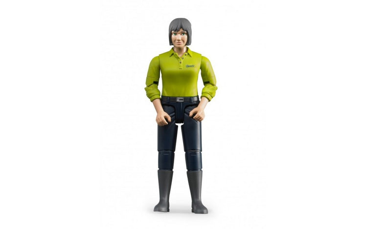 Bruder #60405 Woman, light skin. dark blue jeans -New-Factory Sealed!