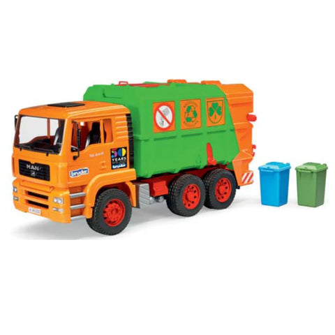 Bruder #01056 50th Anniversary Limited Edition Man TGA Garbage Truck (Orange) - Brand New!