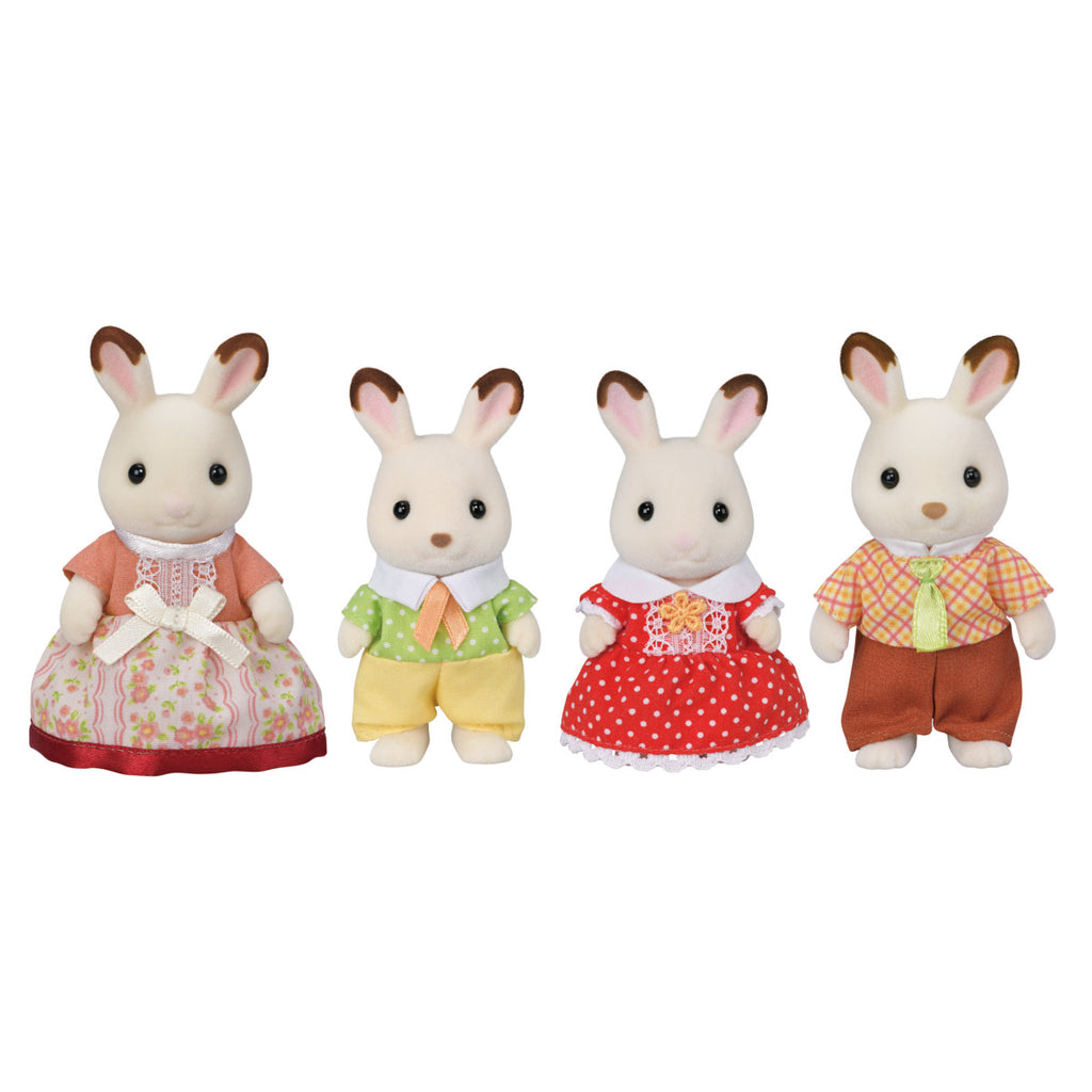 Calico Critters #CC2290 Chocolate Rabbit Family - Brand New!