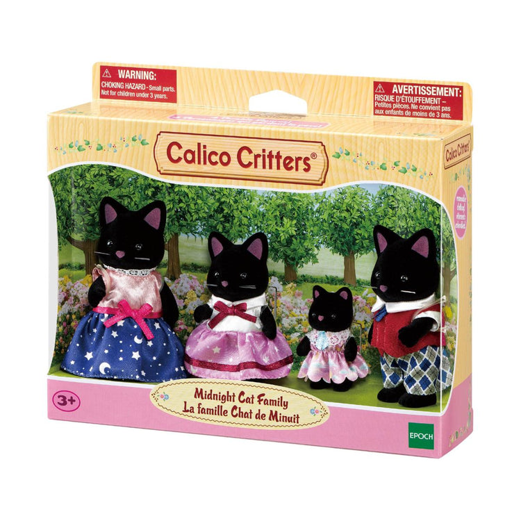 Calico Critters #CC2326 Midnight Cat Family - Brand New!