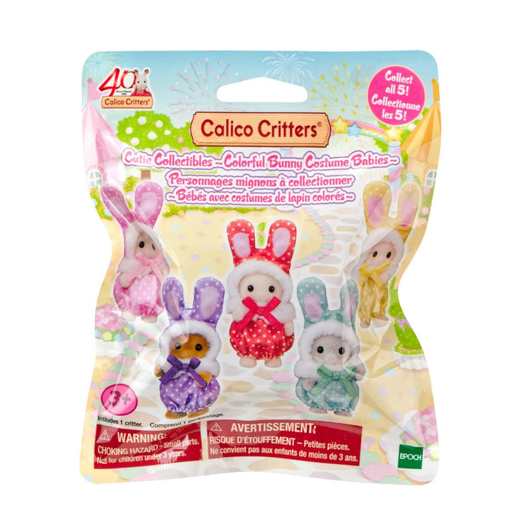 Calico Critters #CC2368 Cutie Collectibles - Colorful Bunny Costume Babies - Brand New!