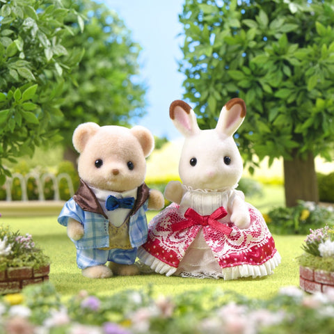 Calico Critters #CC4603 40th Anniversary Friends Freya and Theo - Brand New!