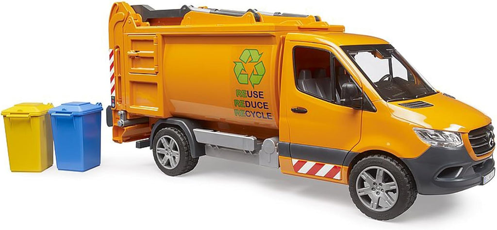 Bruder #02682 MB Sprinter Garbage Service Vehicle with Cans - Brand New!