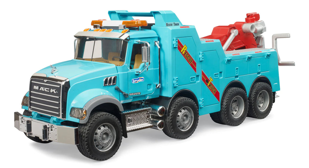 Bruder Trucks #02831 Mack Granite Recovery and Towing Truck with L&S Module - Brand New!