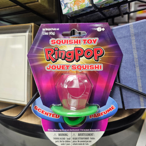 Ring Pop Squishi Scented Squeeze Toy - Strawberry Ring Pop - In Stock!