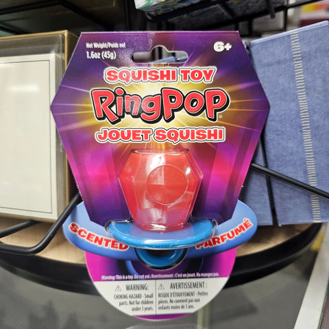 Ring Pop Squishi Scented Squeeze Toy - Cherry Scented Ring Pop - In Stock!