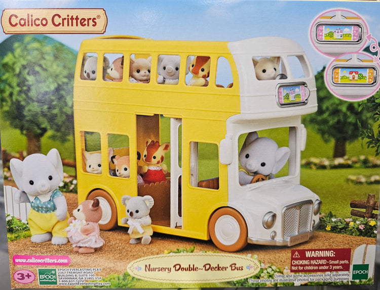 Calico Critters #CC2321 Nursery Double-Decker Bus - Brand New!