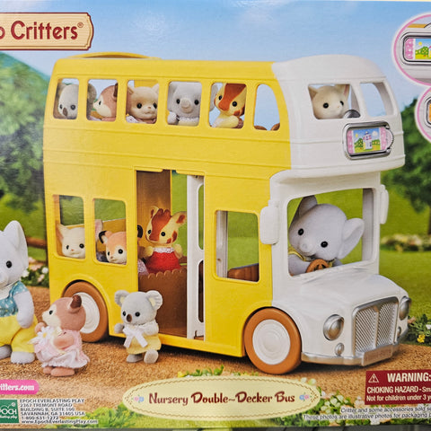 Calico Critters #CC2321 Nursery Double-Decker Bus - Brand New!