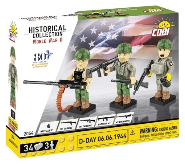 Cobi # 2054 WWII D-Day U.S. Troops Minifigure Set - Brand New!