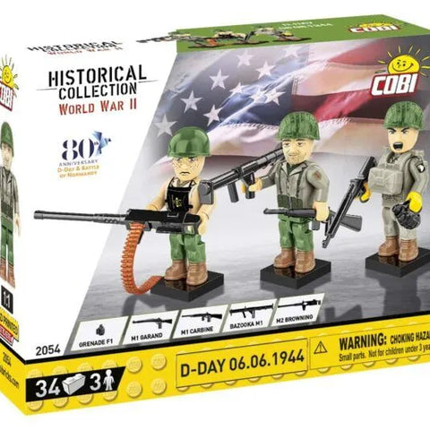 Cobi # 2054 WWII D-Day U.S. Troops Minifigure Set - Brand New!