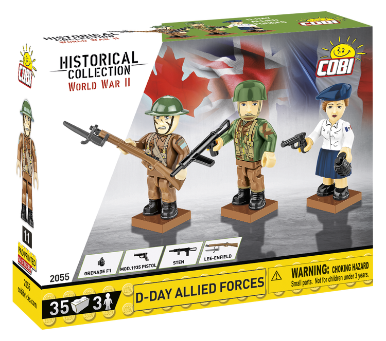 Cobi #2055 WWII D-Day Allied Forces Figure Set - Brand New!