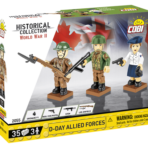 Cobi #2055 WWII D-Day Allied Forces Figure Set - Brand New!