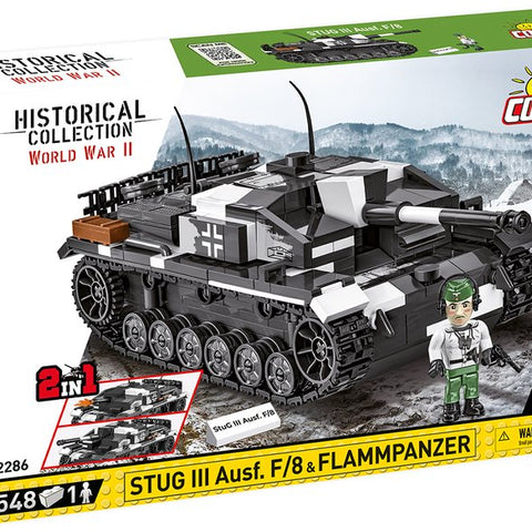 COBI TOYS #2286 STUG III Ausf. F/8 & FlammPanzer (2-n-1) Tank NEW!