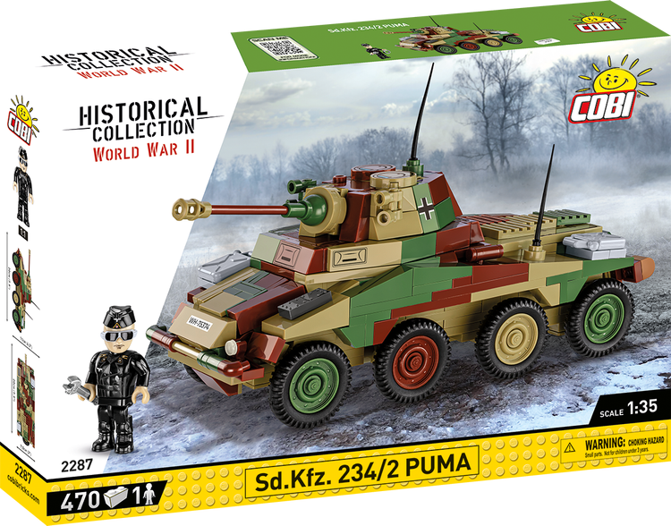 COBI TOYS #2287 Sd.Kfz. 234/2 PUMA Armored Vehicle NEW!