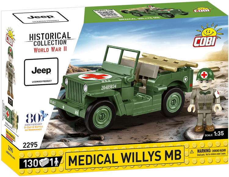 Cobi #2295 WWII Medical Willys Jeep MB - Brand New!