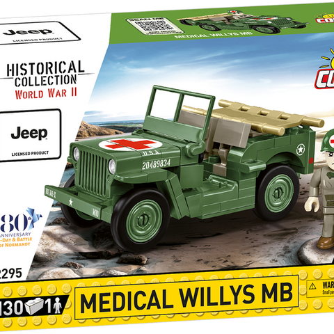 Cobi #2295 WWII Medical Willys Jeep MB - Brand New!