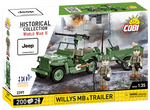 Cobi #2297 JEEP Willys MB Vehicle and Trailer - Brand New!