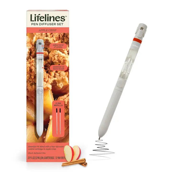 Lifelines Yummy Pen Diffuser with Essential Oil Blend - Apple Crisp #LL-12-3125 - Brand New!