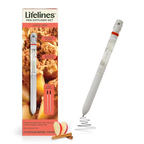 Lifelines Yummy Pen Diffuser with Essential Oil Blend - Apple Crisp #LL-12-3125 - Brand New!