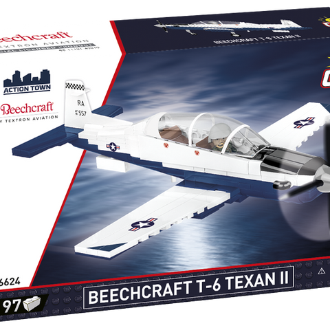 Cobi Blocks #26624 Beechcraft T-6 Texan II Turboprop Blue/White