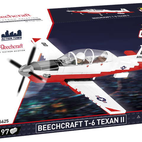 Cobi Blocks #26625 Beechcraft T-6 Texan II Turboprop Red/White