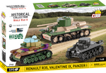 Cobi #2740 Renault R35, Valentine IX, Panzer I Tanks 1:48 Executive Museum Set - Brand New!