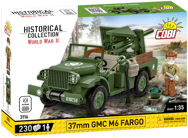 COBI #3116 WWII 37mm M6 Fargo Vehicle Building Set NEW!