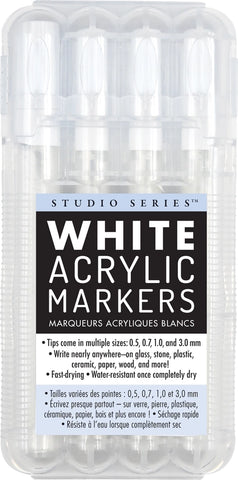 Peter Pauper Press Studio Series White Acrylic Markers - Brand New!