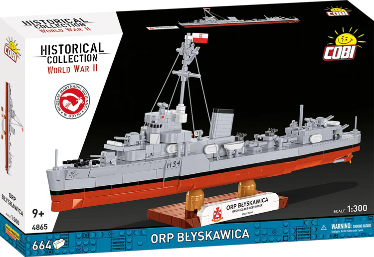 COBI #4865 ORP Błyskawica Destroyer - Brand New!