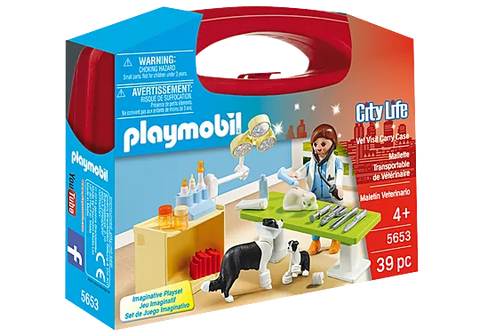 Playmobil #5653 Vet Visit Carry Case - Brand New!