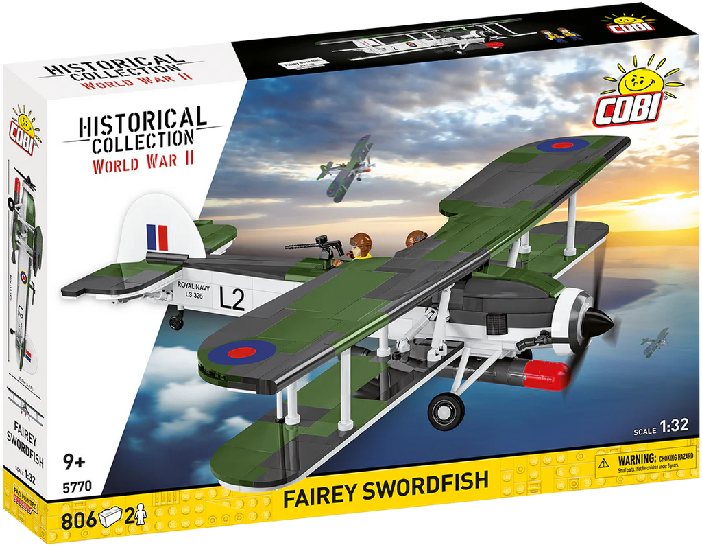 COBI #5770 Fairey Swordfish Torpedo Bomber - Brand New!