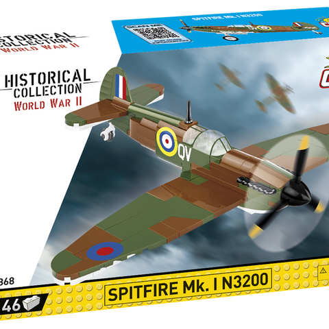 Cobi Toys #5868 Spitfire Mk. I N3200 Fighter - Brand New!