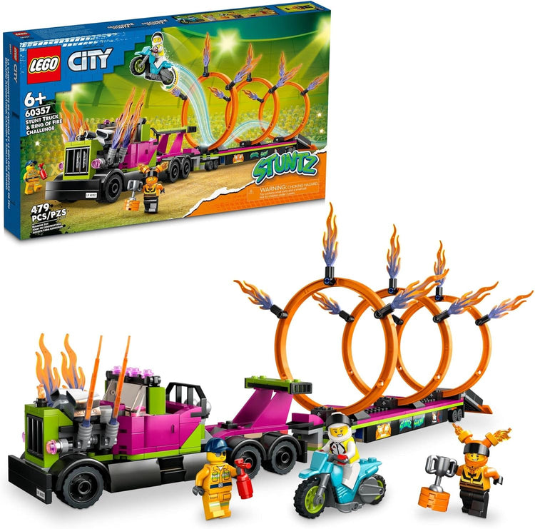 LEGO City #60357 Stuntz Stunt Truck & Ring of Fire Challenge - Brand New!