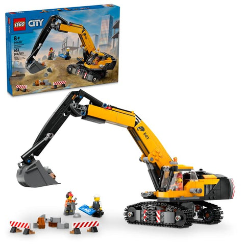 LEGO CITY #60420 Yellow Construction Excavator - Brand New!