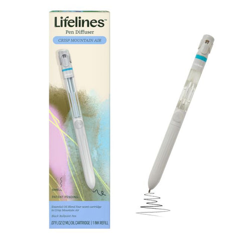 Lifelines Pen Diffuser with Essential Oil Blend - Crisp Mountain Air #11-2504 - Brand New!
