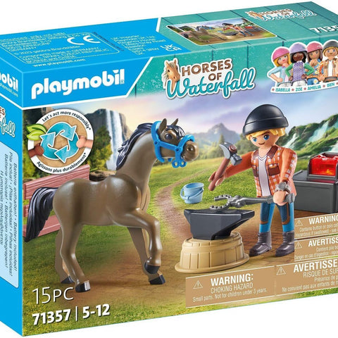 PLAYMOBIL #71357 Horses of Waterfall Farrier Ben & Achilles NEW!