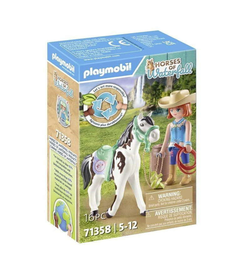 PLAYMOBIL #71358 Horse of Waterfall Feeding Time w/ Ellie & Sawdust NEW!