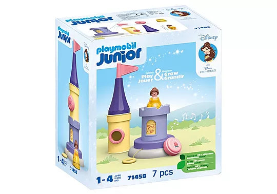 PLAYMOBIL #71458 Junior & Disney: Belle's Play Tower with Sound NEW!