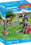 PLAYMOBIL #71467 Action Heros Fire Firefighter Animal Rescue NEW!