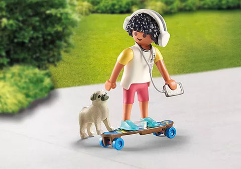Playmobil #71612 Skateboarder with Dog - Brand New!